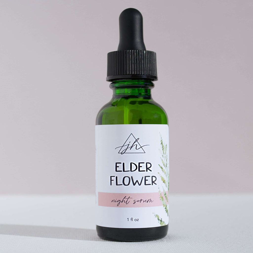 JH Elderflower anti-ageing night serum smooth and hydrated skin