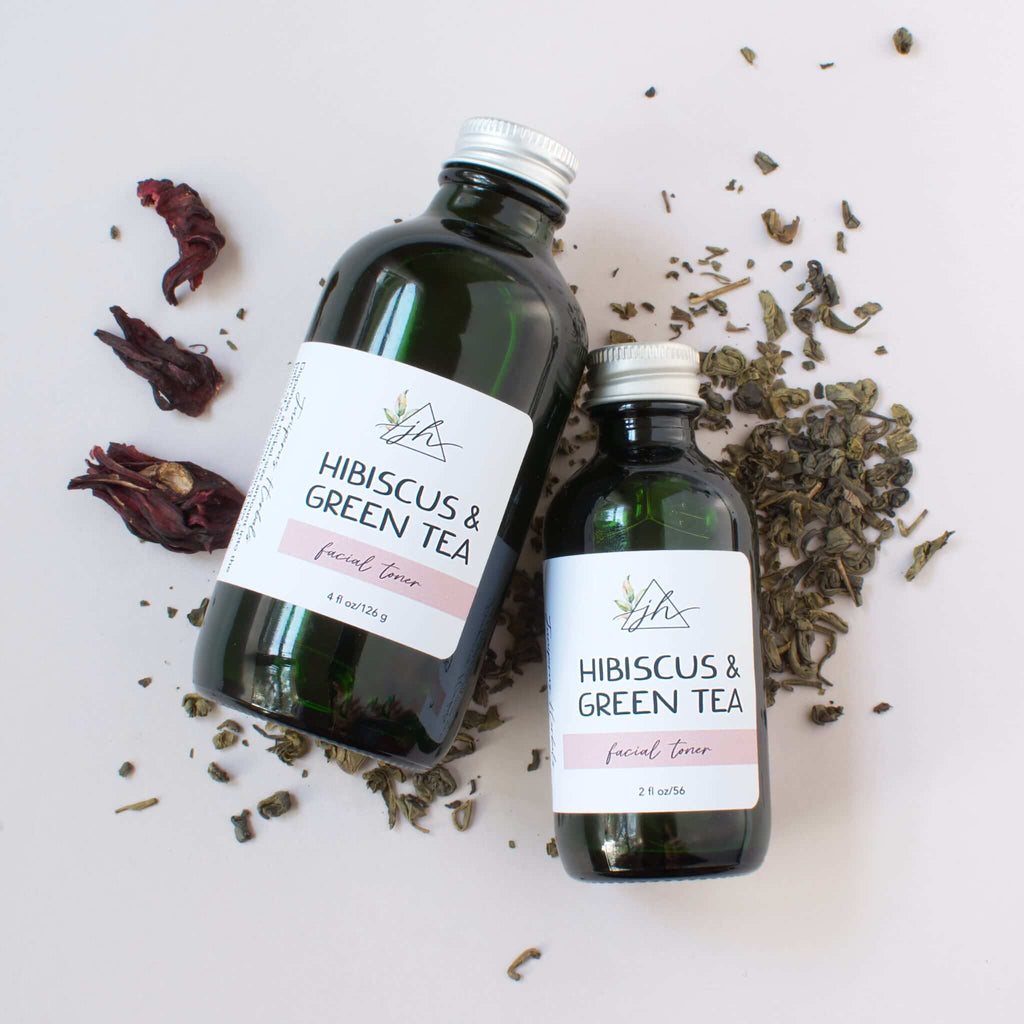 HIBISCUS & GREEN TEA deep hydration and firming facial toner - Juniperus Herbals